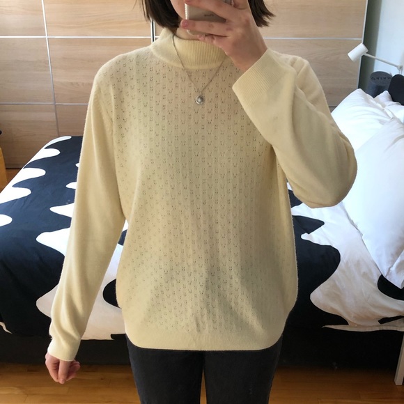 Vintage Cream Pointelle Sweater - Picture 7 of 7
